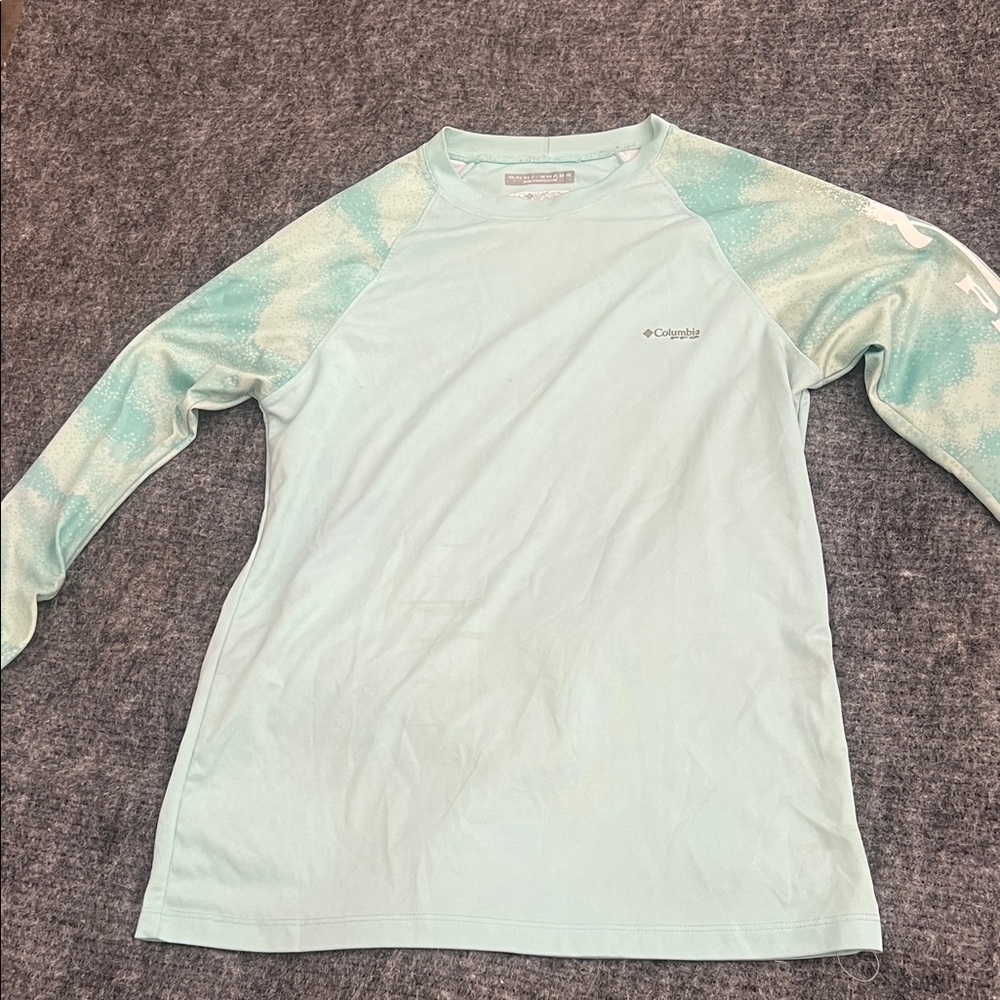 Columbia Mint Green Long Sleeve Shirt
